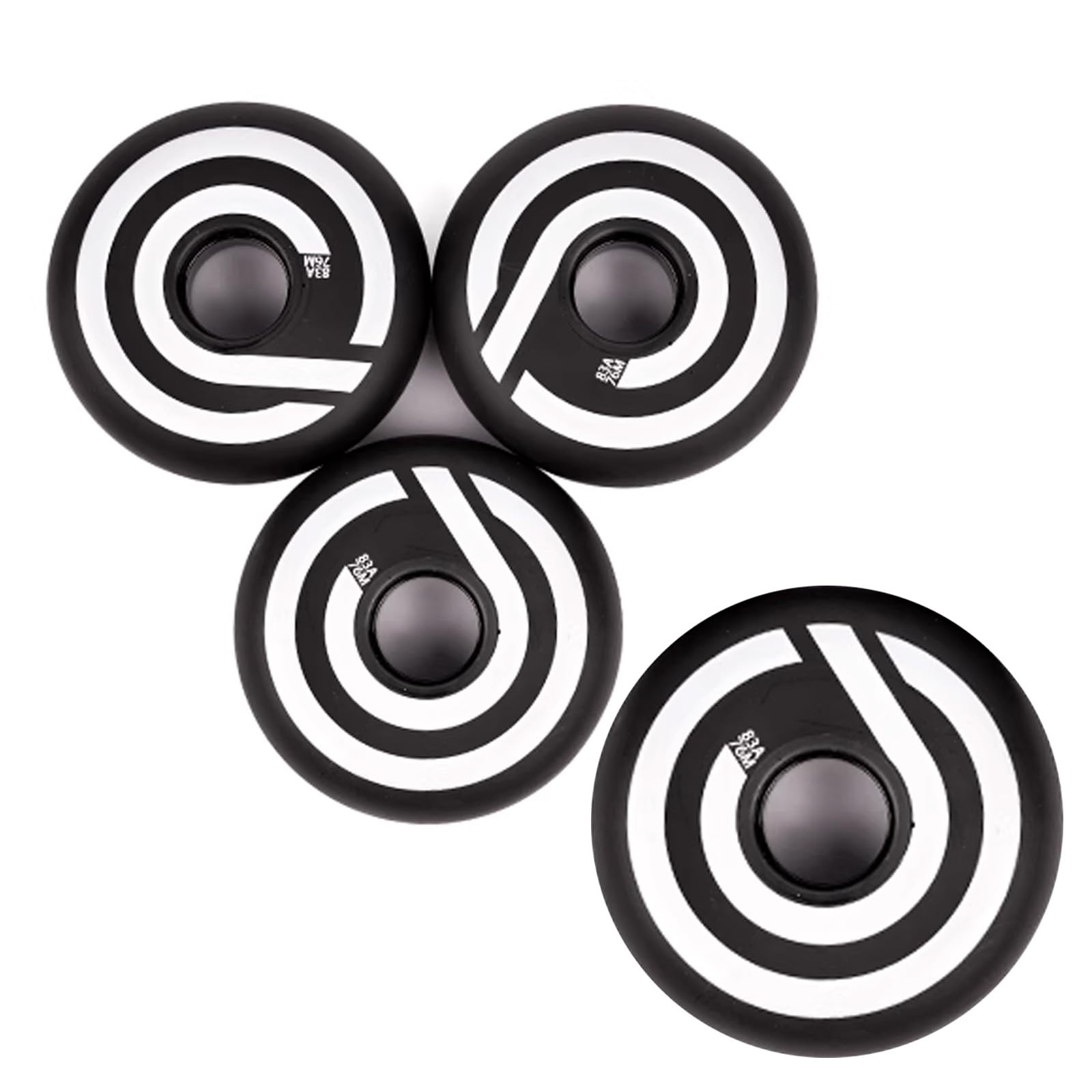 Ruote di ricambio per pattini in linea, confezione da 4, 83 A, 72 mm, 76 mm, 80 mm, destinate alla sostituzione delle ruote a lama a rullo, ruote da allenamento, ruote per pattini a rotelle per