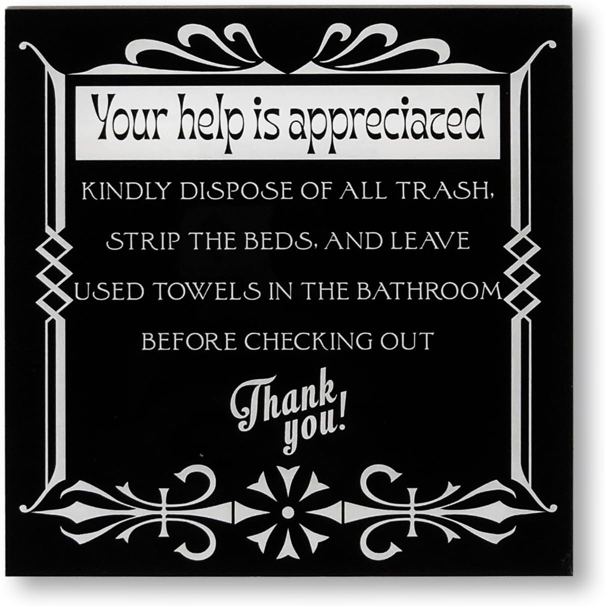 Acrylic 6x4 Airbnb Essentials for Hosts Sign, Airbnb Signs