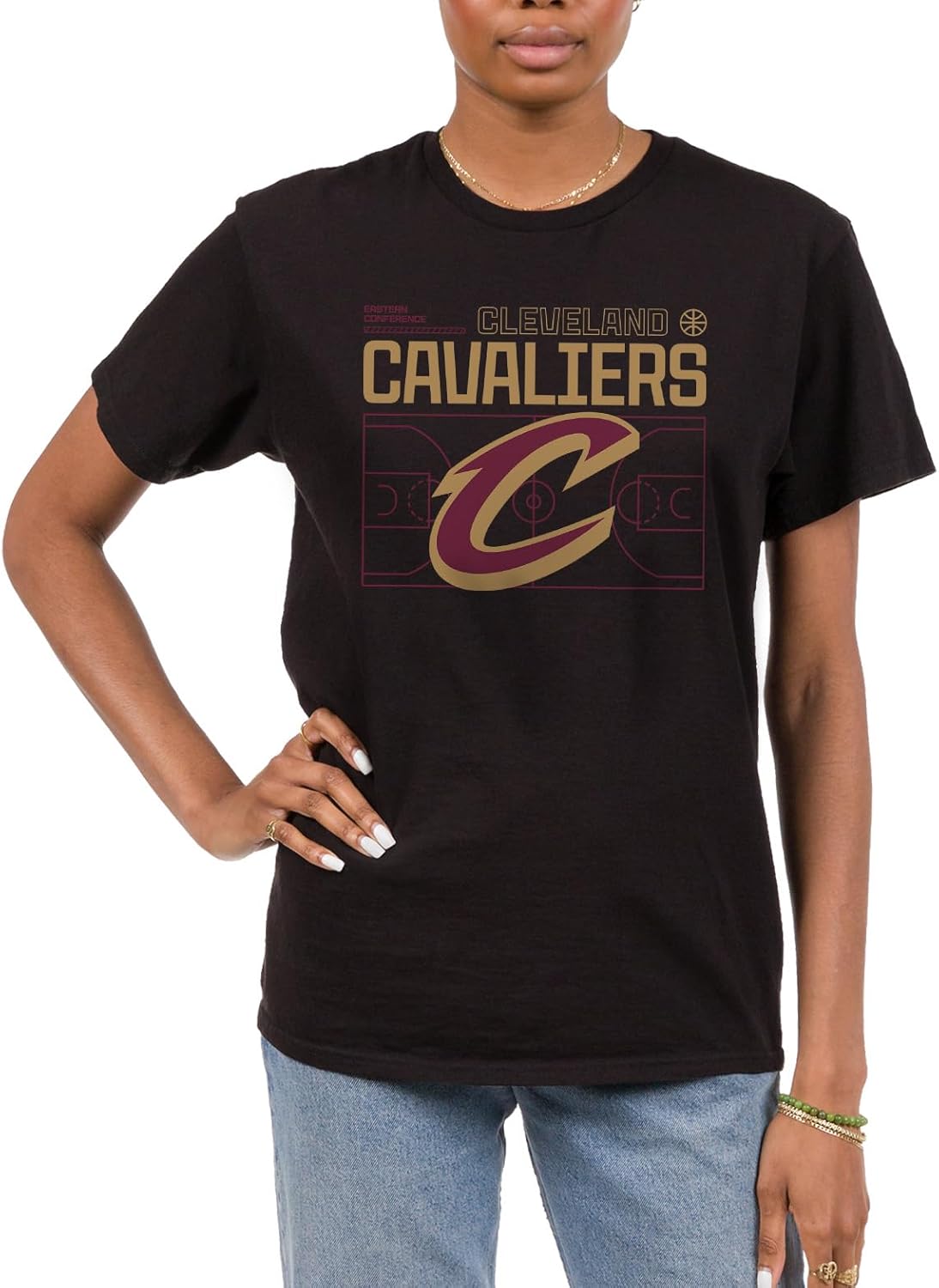 Junk Food NBA Mens NBA - Tech Court - Officially Licensed Adult Short Sleeve Fan Tee for Men and Women - Image 2