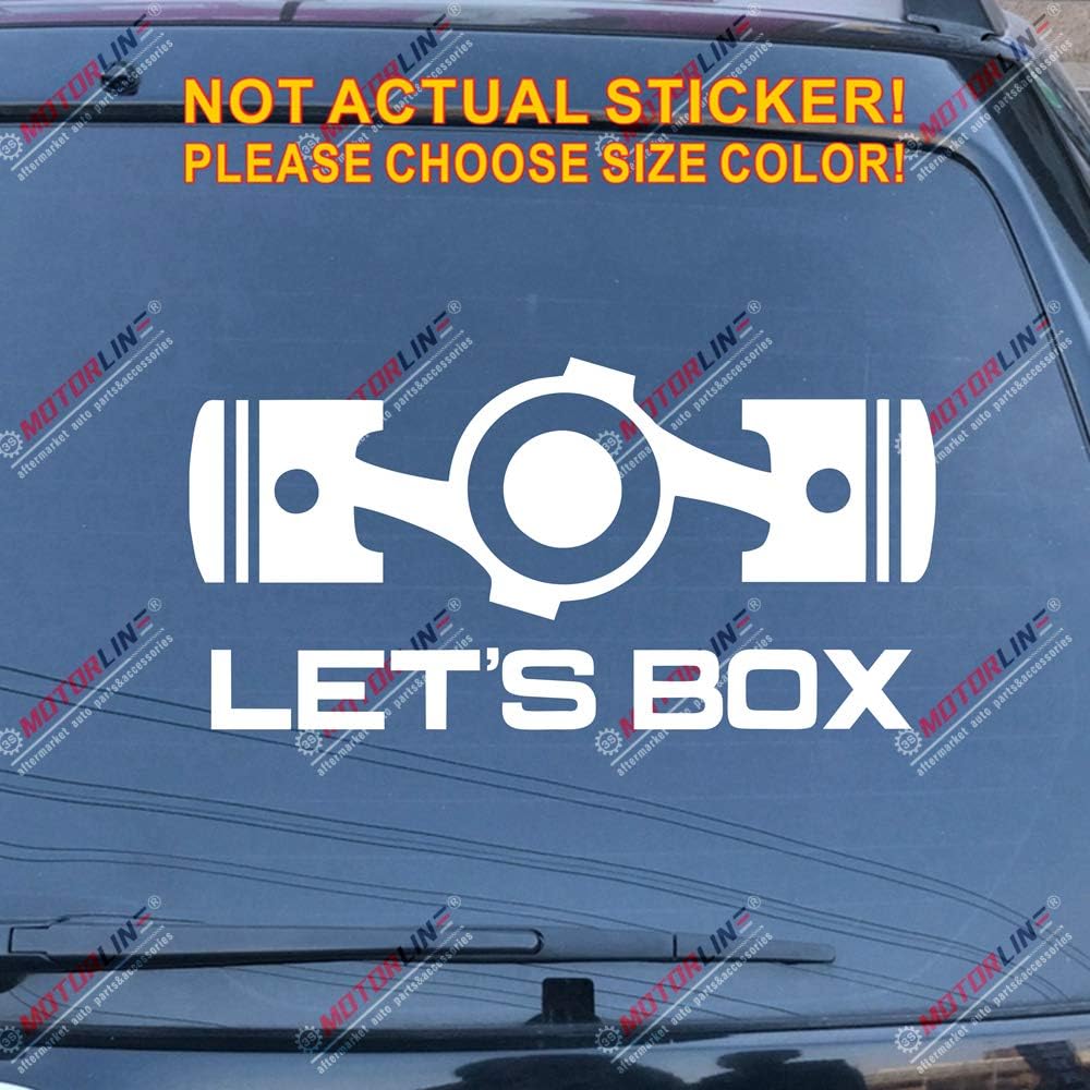 Let's Box Boxer Flat 4 Car Decal Sticker Fit for Subaru STI WRX Vinyl JDM Die Cut no Background Pick Color Size (Gold, 40'' (101.6cm))