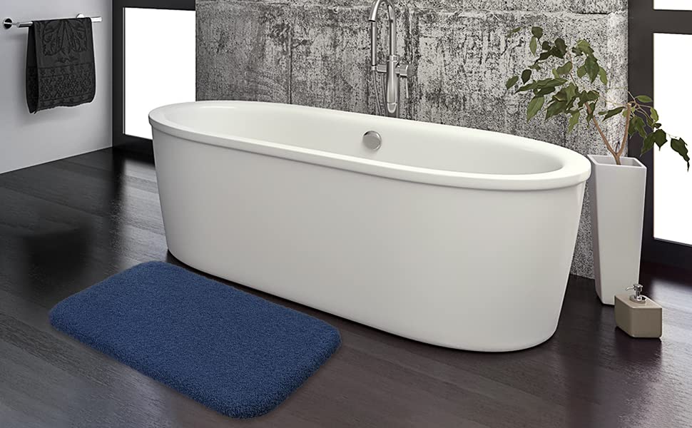 Tappetino da bagno spesso, antiscivolo e assorbente, morbido e delicato sulla pelle, lavabile, 40 x 60 cm, marrone | Leroy Merlin