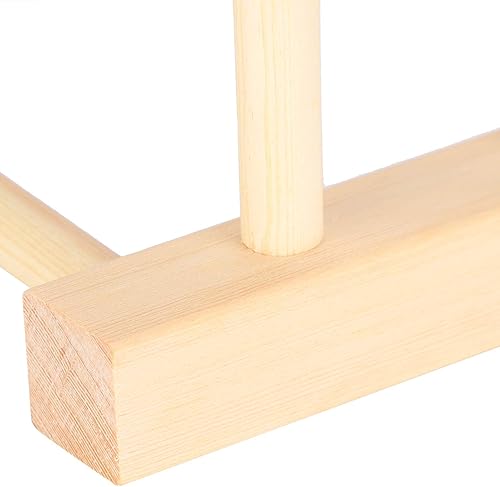 Miniatura 8 de Estante para platos de madera, 3 juegos de platos de bambú, tazón, taza, tapa de olla, tabla de cortar, estante de secado de platos de madera,