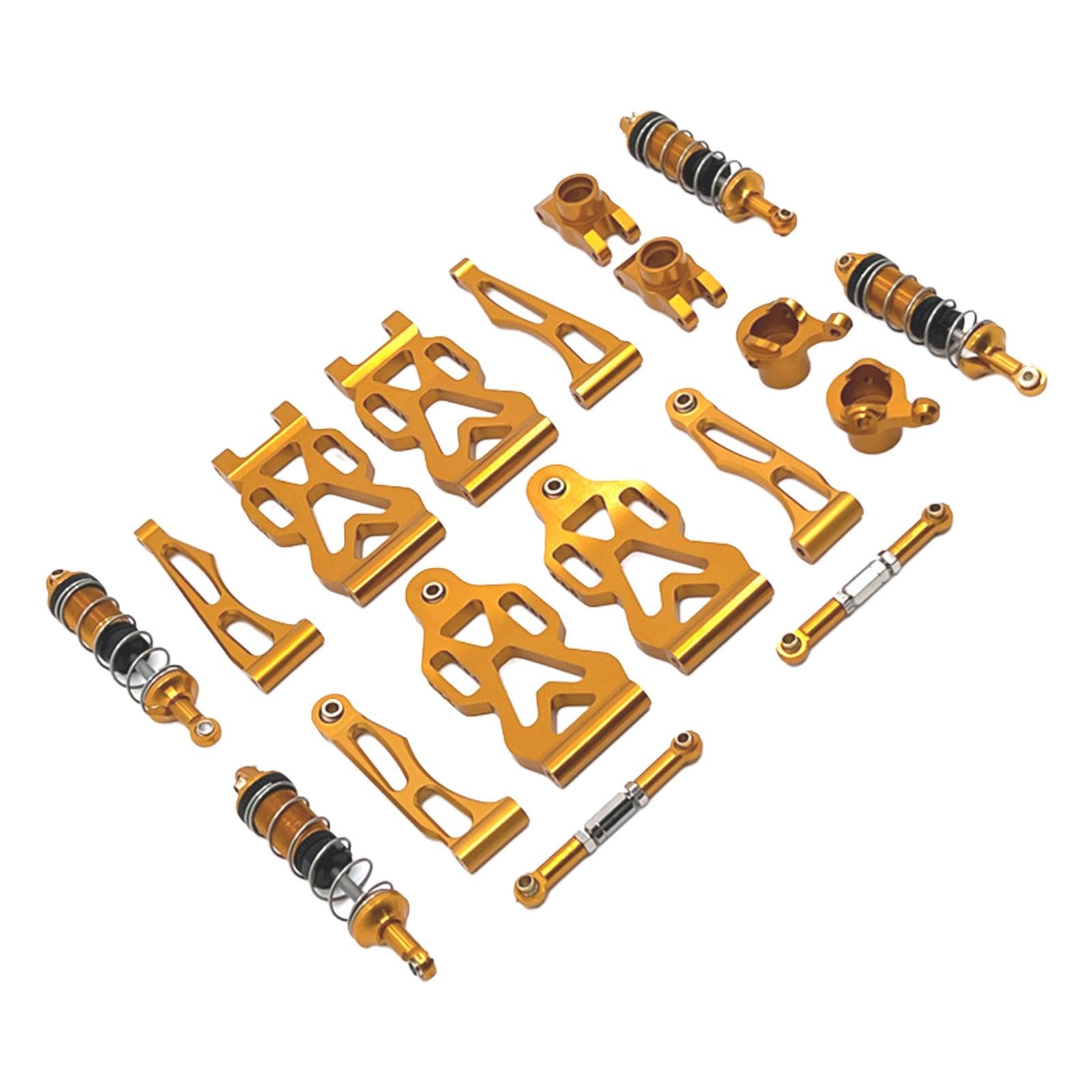 ATORSE™ 1/16 RC Car Upgraded Metal Parts Front Lower Swing Arms for Q141 16103 Q117C Gold-image-36