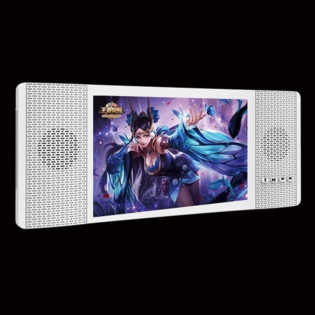 Lupa de Pantalla de teléfono de 8 "con parlantes Bluetooth, proyector de Pantalla Grande para teléfono móvil de Video de película HD, para Todos los teléfonos Inteligentes (Color : White)