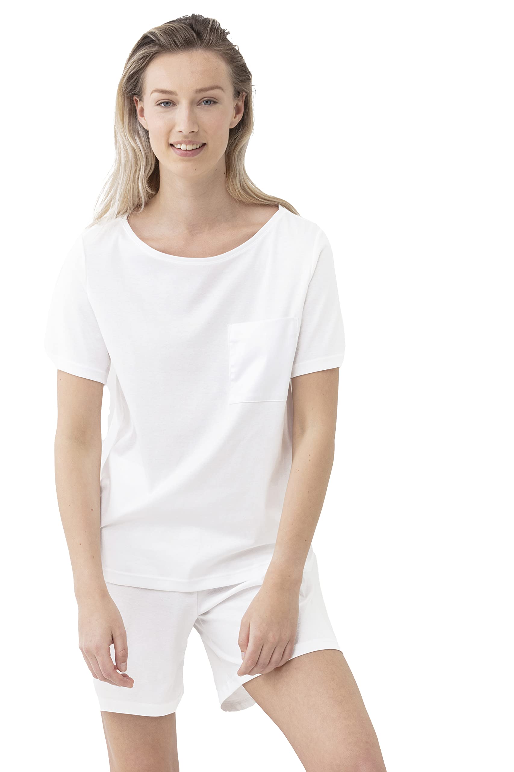 Mey Damen T-Shirt - Homewear Oberteil Kurzarm aus 100% Bio-Baumwolle - GOTS Zertifiziert - Serie Sleepsation - 17213