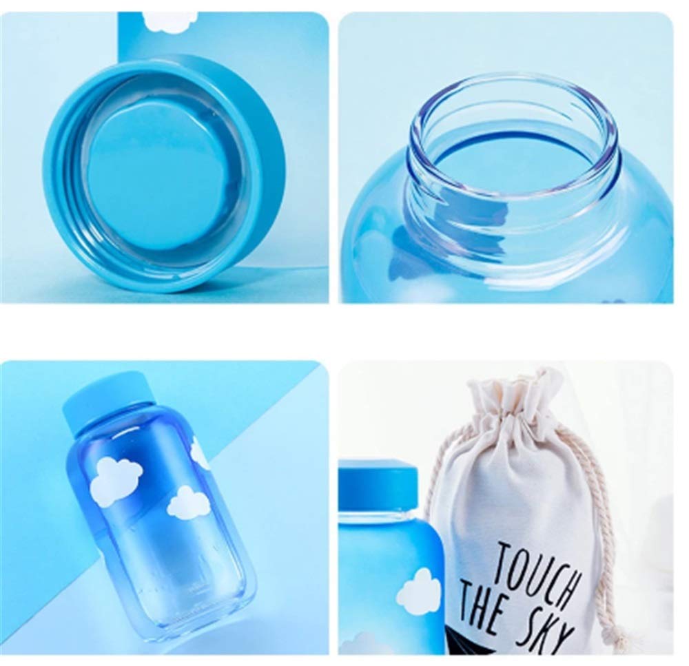 Bouteille en Verre pour Sports de Plein air, Portable, Ronde, Anti-Fuite, pour Le Transport d'eau, gobelet en Verre, pour étudiants, 600 ML