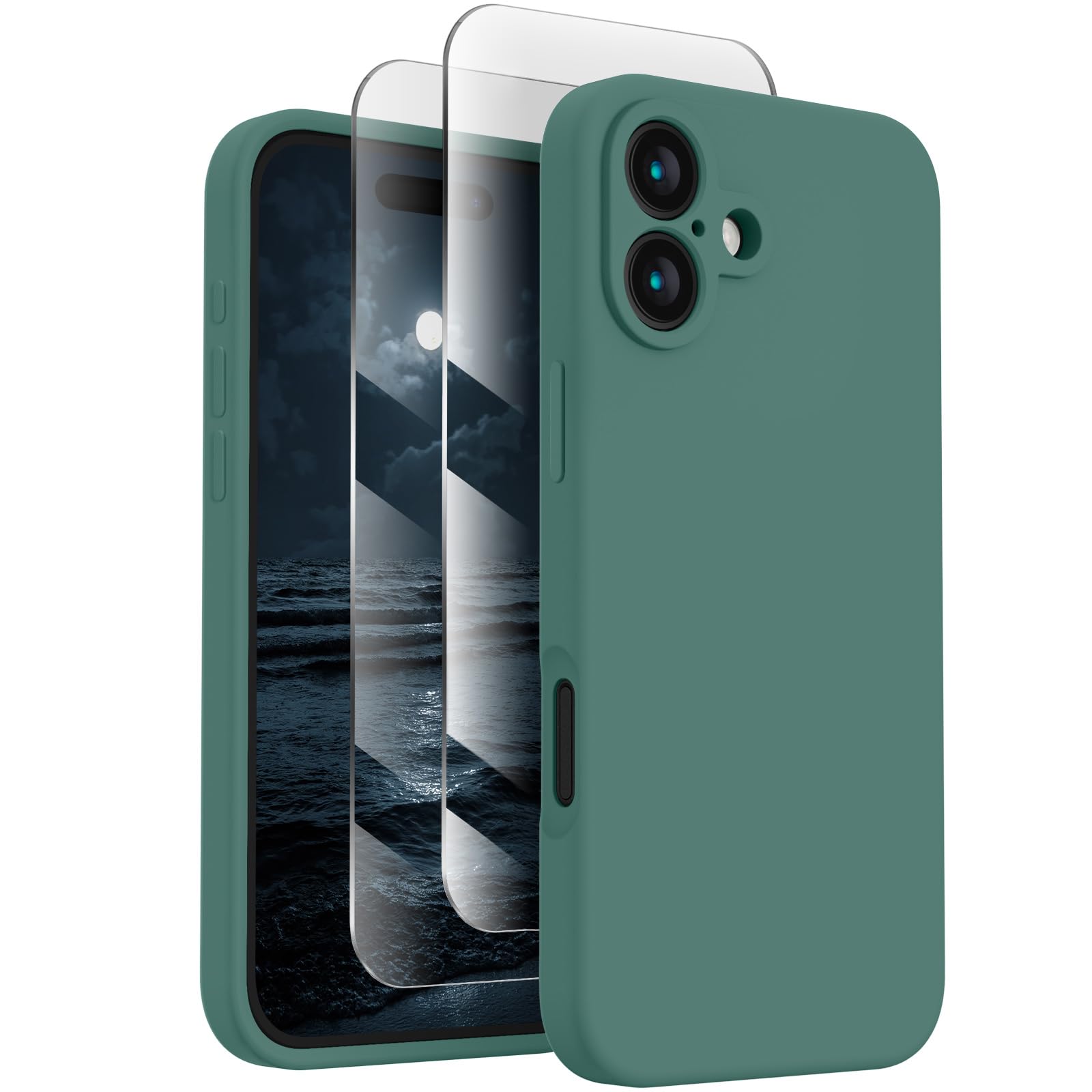 FireNova Designed for iPhone 16 Plus Case, 6.7", Midnight Green
