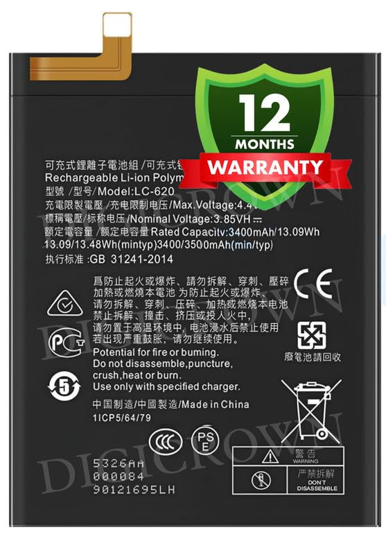 Image of Original LC-620 Battery Compatible for Nokia 6.2 (TA-1187, TA-1198, TA-1200, TA-1201) | Nokia 7.2 (TA-1178, TA-1181, TA-1193, TA-1196) - (3500mAh) - 1 Year Warranty