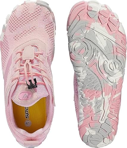 Joomra Women's Trail Running Minimal Shoes Size 5.5-6 Gym Camping Trekking Toes Five Fingers Workout Sneaker Barefoot Walking Female Zapatos Deportivos de Mujer All Pink 36 - Thumbnail 6