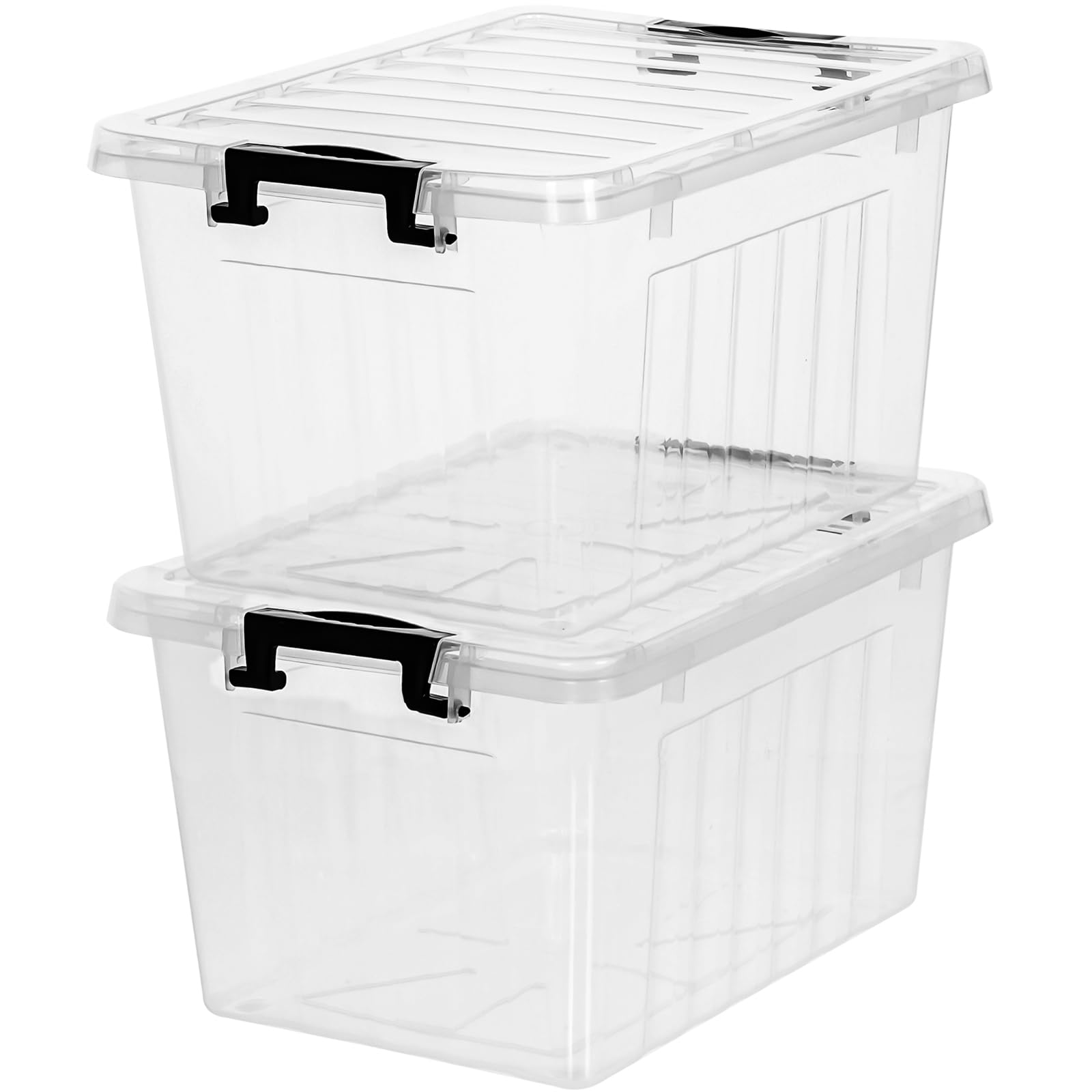Amazon.com - Citylife 22 QT Clear Plastic Storage Bins with Lids