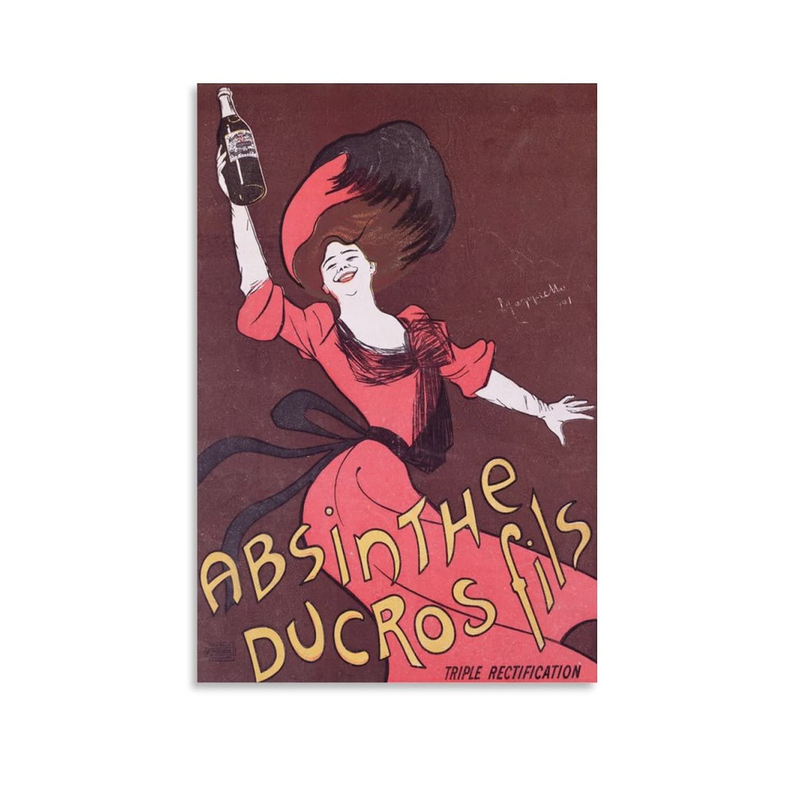 Leonetto Cappiello - Advertisement for Absinthe Ducros Fils 1901 Poster Decorative Painting Canvas Wall Art Living Room Posters Bedroom Painting 16x24inch(40x60cm)