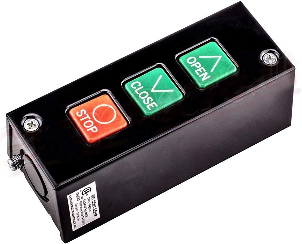 Commercial Garage Door Opener 3 Button Wall Mount PBS 3 Control Station