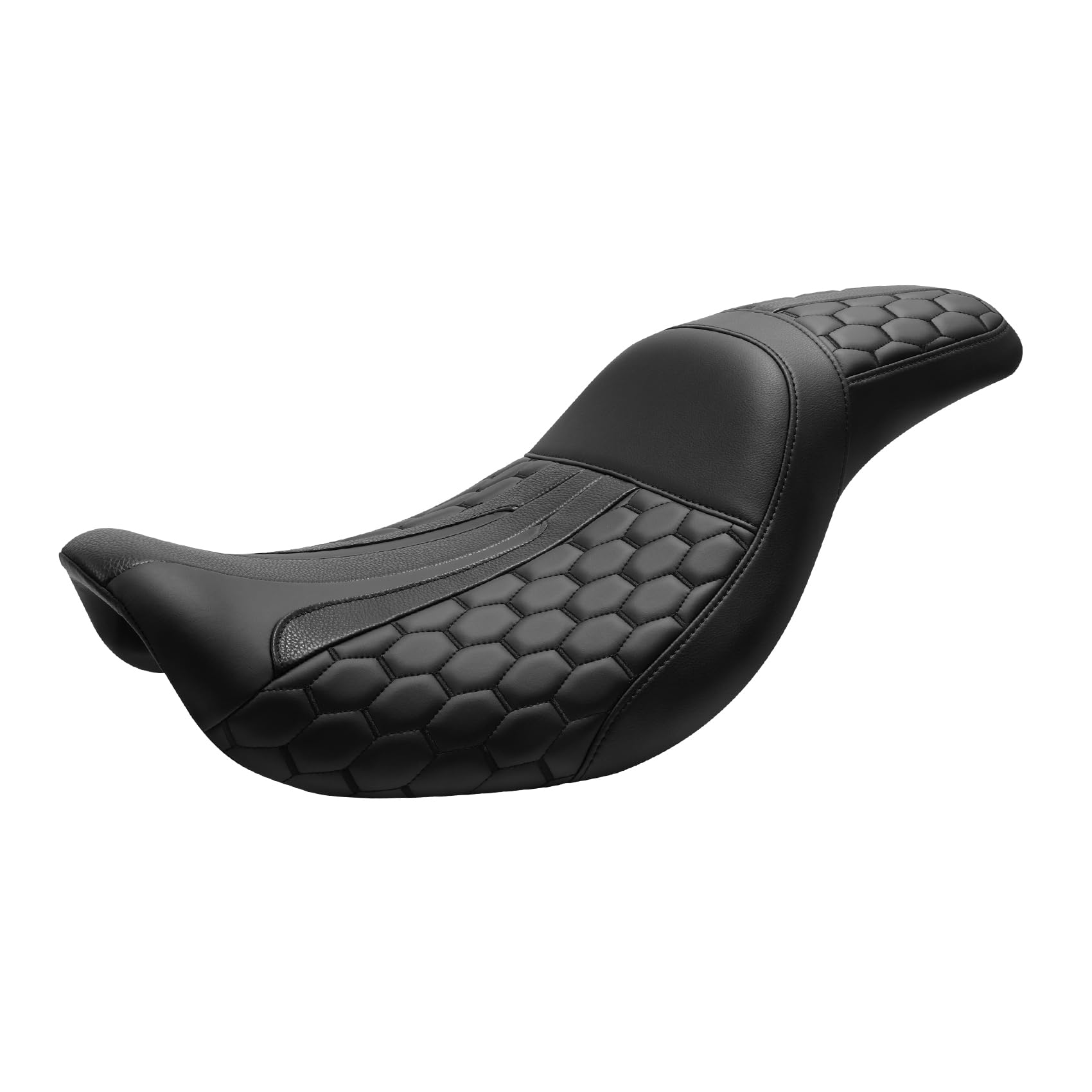 C.C. Rider Motorcycle Gel Seat fit for '06-'17 Harley Dyna Street Bob FXDB, Fat Bob FXDF, Low Rider FXDL, Super Glide Custom FXDC, Wide Glide FXDWG, Switchback FLD
