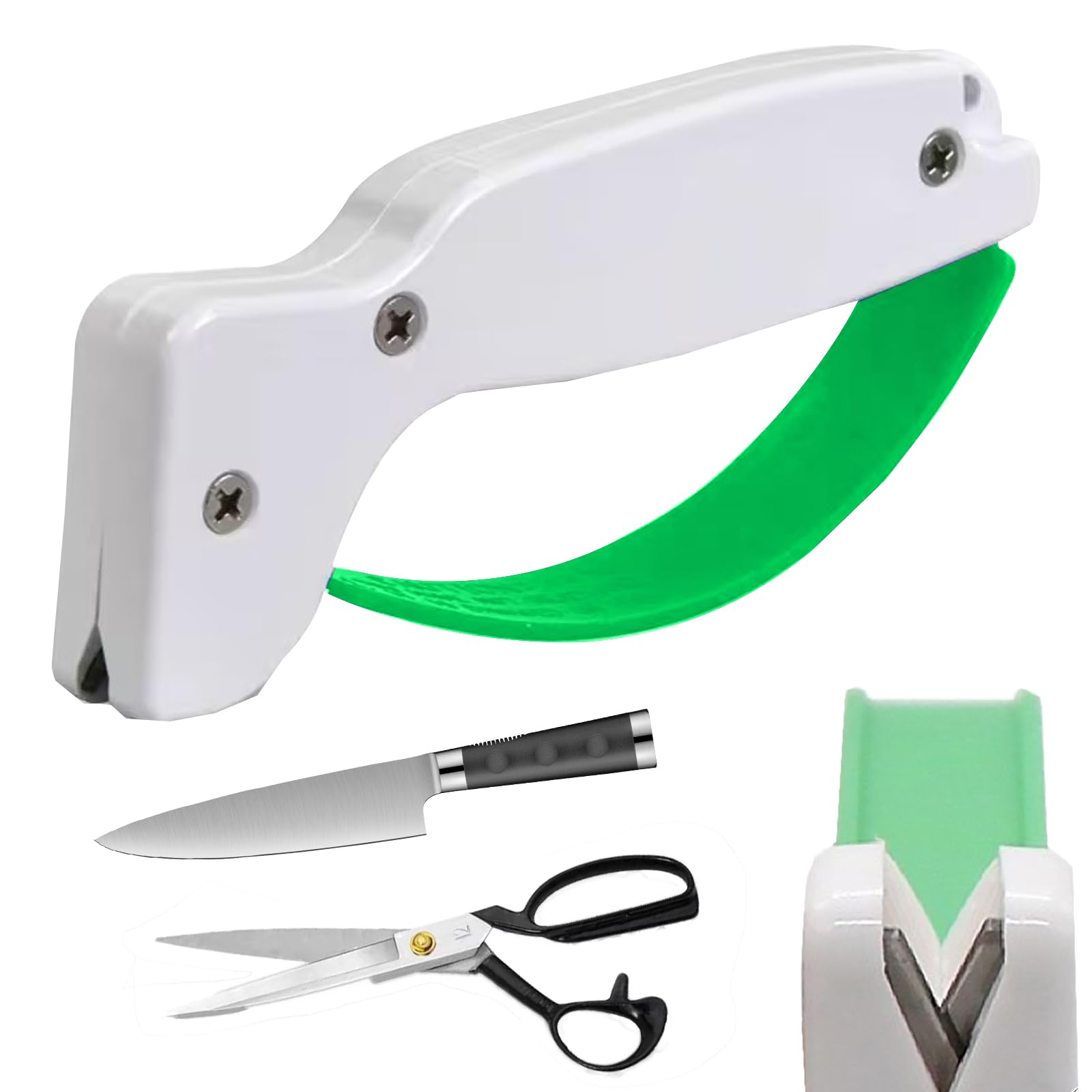 TomtaryGarden Tool Chain Saw Sharpener for Outdoor Knife Polishment & Kitchen Knives Sharp Portable Manual Sharpener Multi Tool Blade Sharpener with Hand-Protection Device