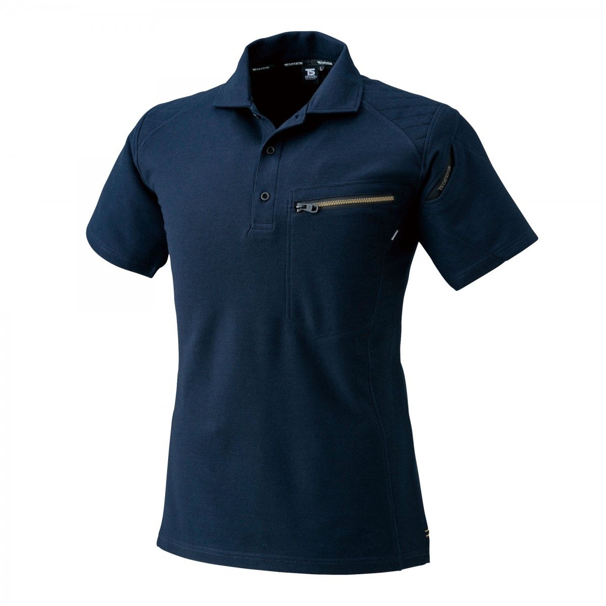 Amazon.co.jp: TS DESIGN Work Knit Short Polo Shirt 51055 45 Navy