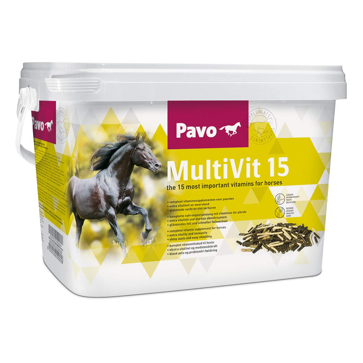 Unbekannt Pavo MultiVit15 - Secchio da 3 kg + 1 spazzola magica