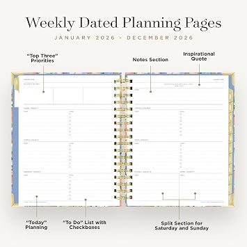 Day Designer 2026 Weekly & Monthly Planner, 7.4x9.5, Lorelei