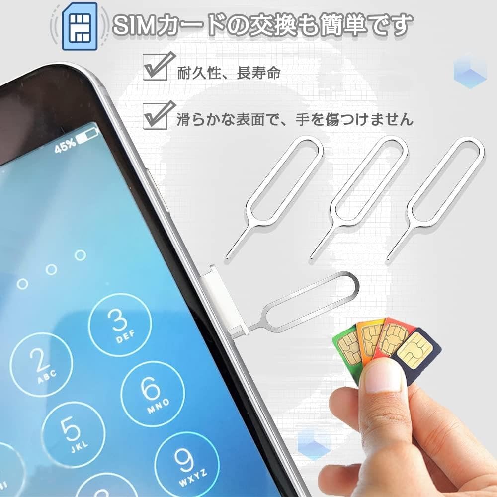Amazon | SIMピン SIM入れ替え工具 SIMカードリリース取り出しピン