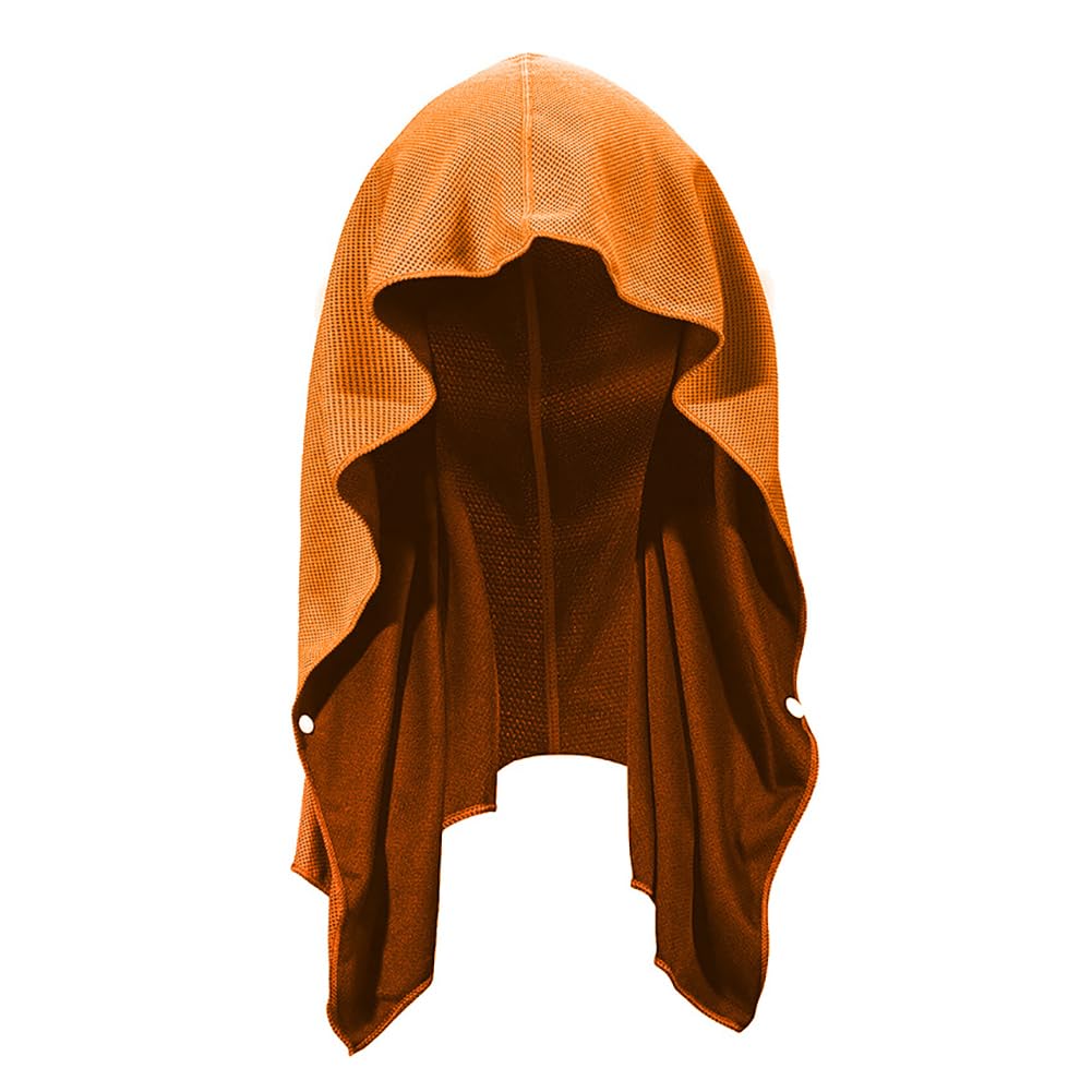 LWAQWHU Cooling Towel,Sun Protection Cooling Towel for Hot Weather Travel, UV Protection Sport Head for Neck Face Quick Drying Absorbent Travel (Orange)