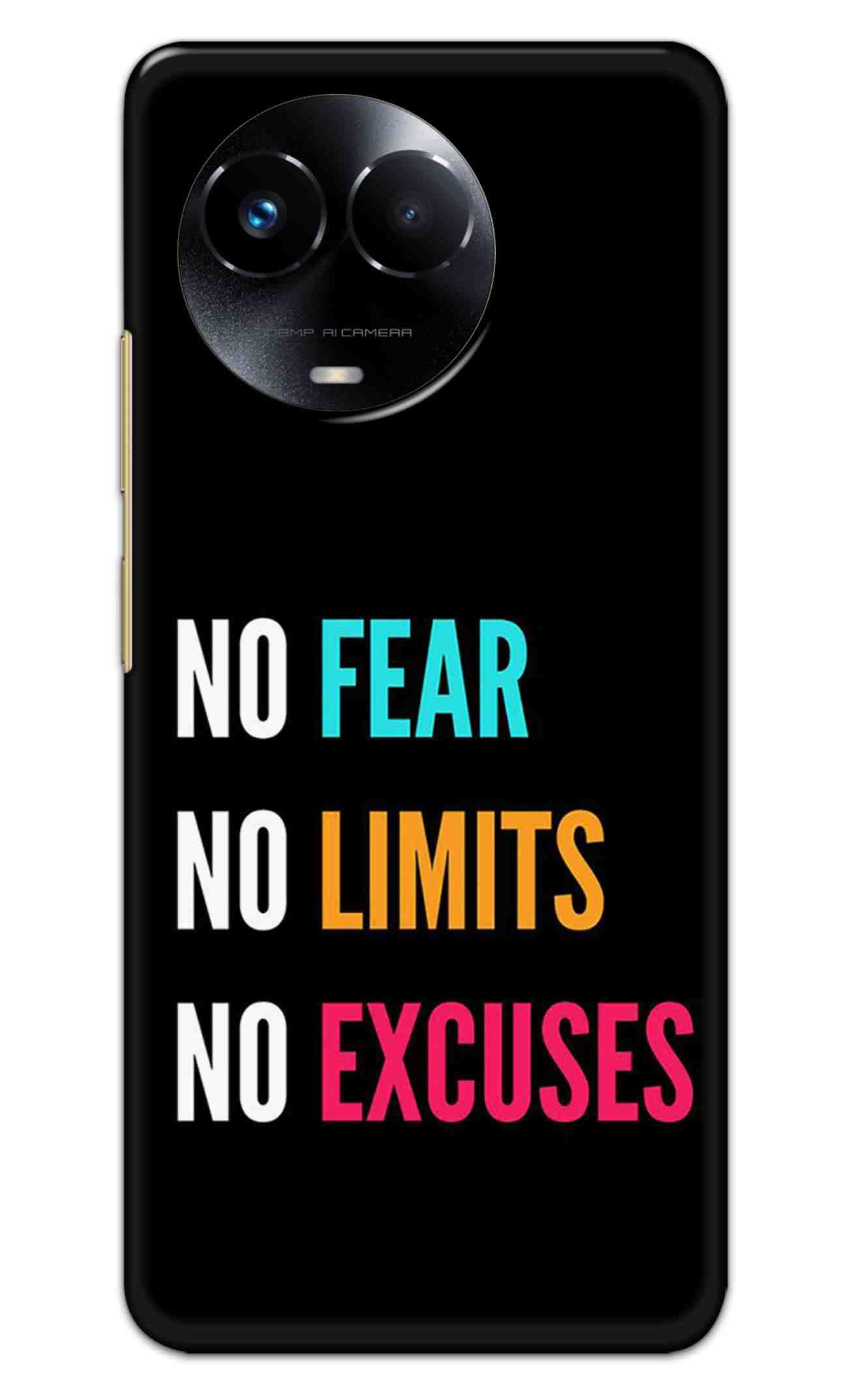 NDCOM for REALME 11 5G Back Cover No Limits Printed Hard Case