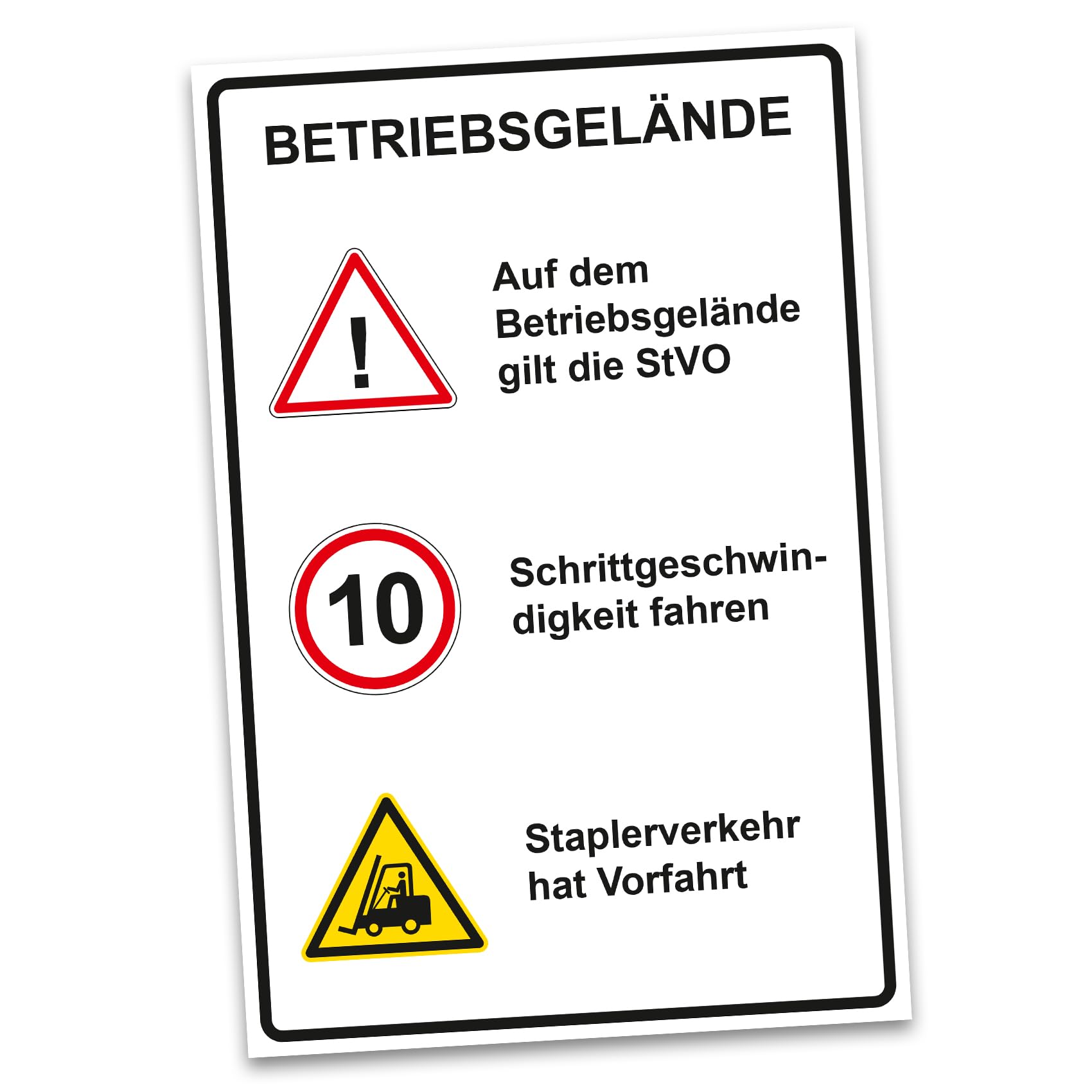 Finest Folia Betriebsgelände Sign 20 x 30 cm Aluminium Composite Panel Notes for Company Terrain Sign for Fence Gate Door Posts Weatherproof Robust Aluminium Warning Sign