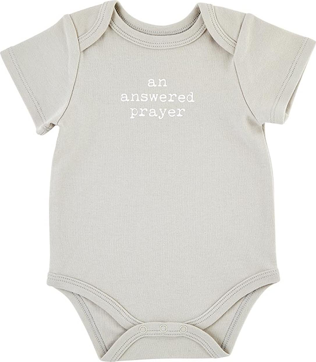 Stephan Baby Snap Suit - Short Sleeve Cotton Bodysuit for Baby with Snap Closure, 6-12 Months, Answered Prayer