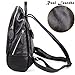 Jack&Chris Backpack Purse Real Leather Backpack Shoulder Bag for Women (black204)