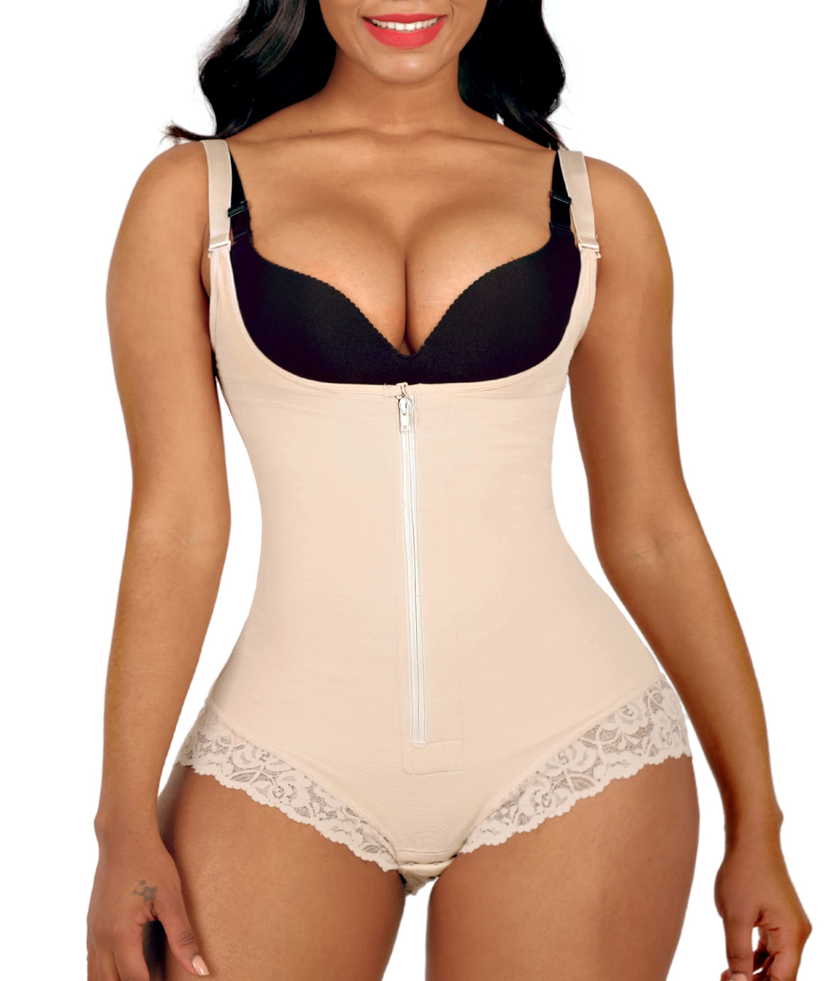 YIANNAFajas Colombianas Shapewear for Women Postpartum Tummy Control Body Shaper Butt Lifter Bodysuit