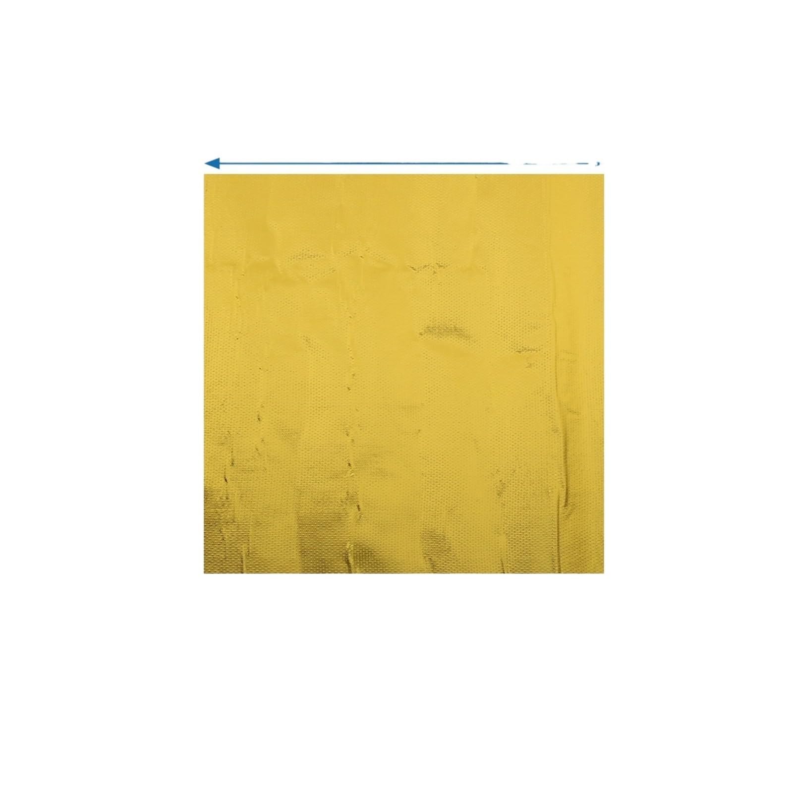 Engine Heat Shroud Aluminized Air Intake Shield Mat Thermal Barrier Cover Fiberglass for Hose(Gold 100x100cm)