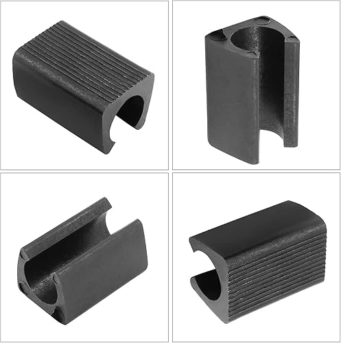 Miniatura 4 de 20 protectores de pies para muebles de 0.551 in, protectores de suelo de taburete de bar, puntas rectangulares antideslizantes para patas, tapas