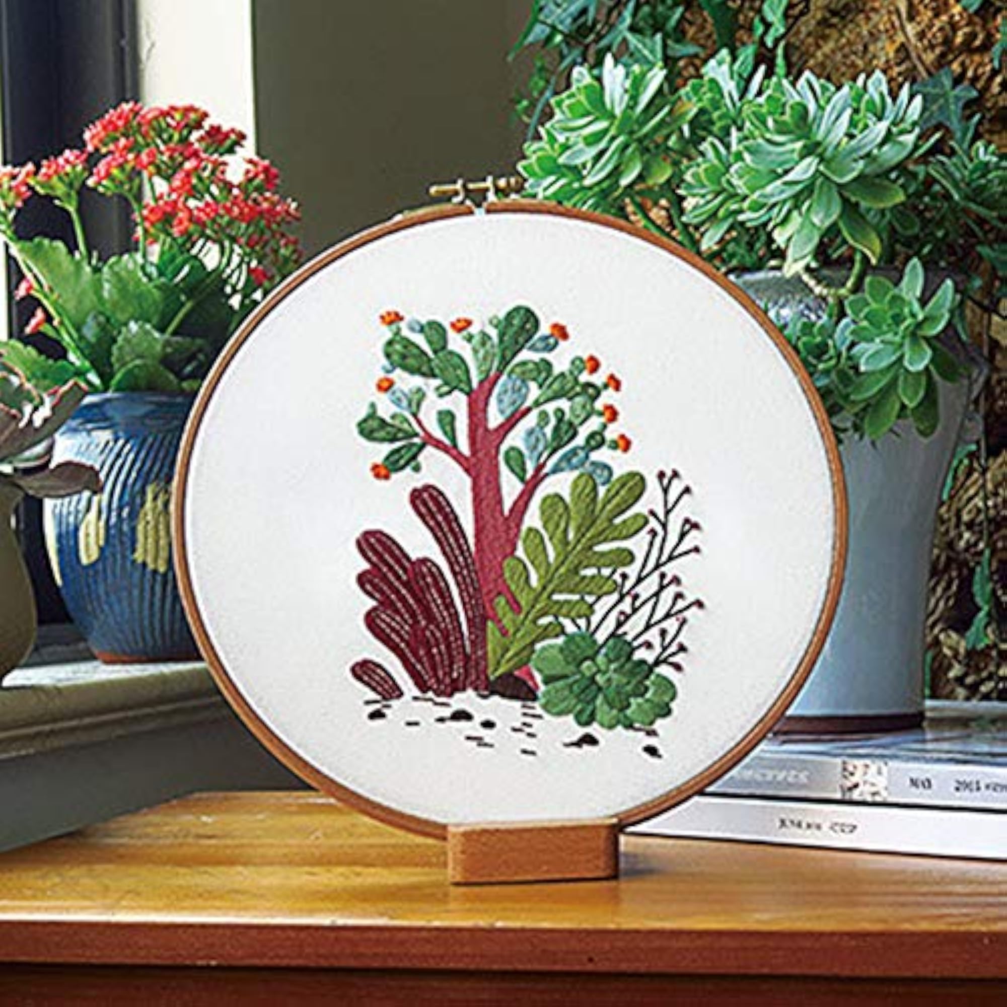 DIY Cross Stitch Kit with Stamped Blossom Patterns