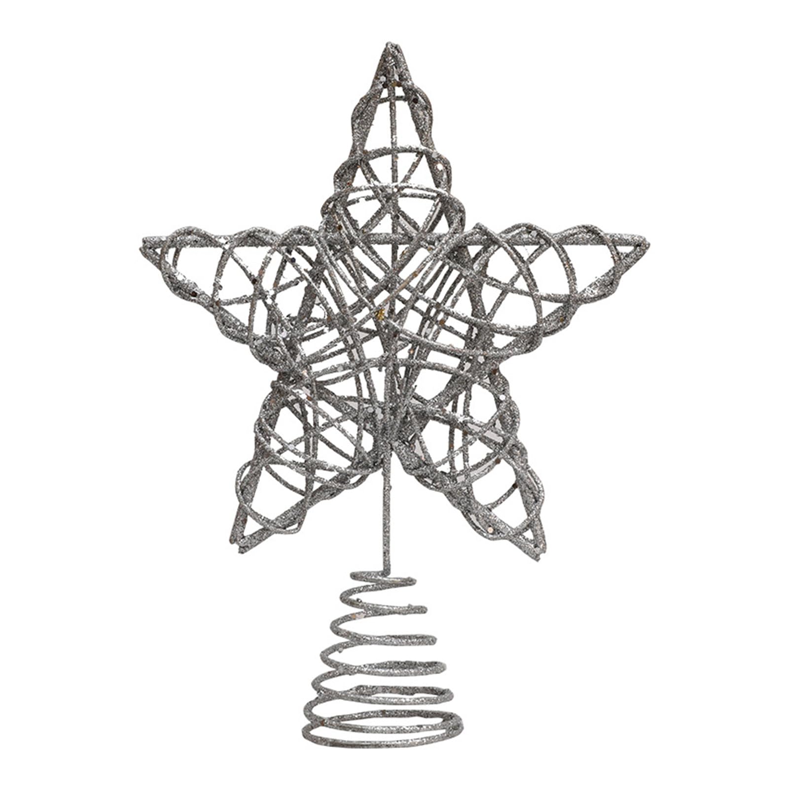 Tsophreniq Star for Christmas Tree Top Sparkling Delicate Star Tree Toppers Portable Christmas Adornment Decoration