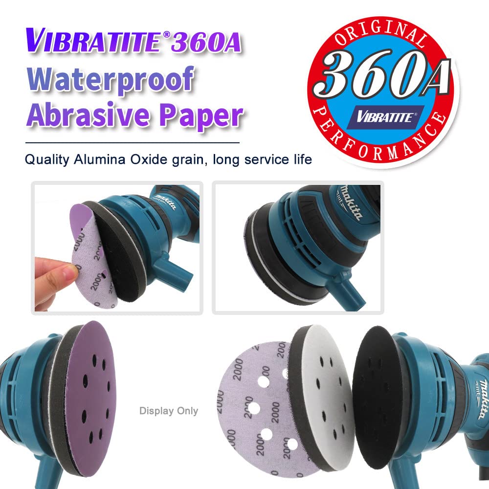 Juego de discos de lijado 5 pulgadas Gancho y bucle de 8 orificios Papel de lija de grano 1000-3000 para lijadora orbital aleatoria Carpintería Lijado automotriz,h