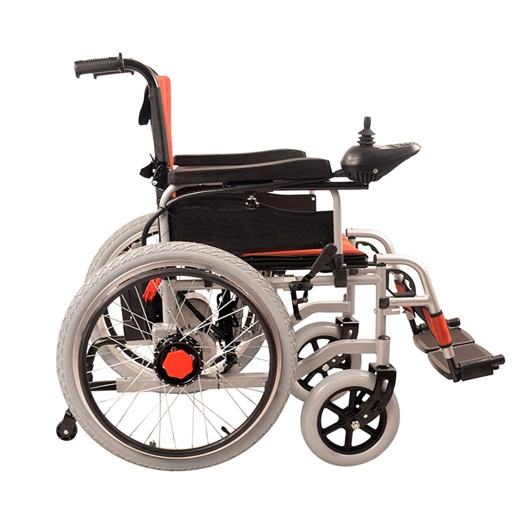 Sedia a rotelle Pieghevole Leggera a Doppia Funzione per Anziani, Sedia a rotelle elettrica Multiuso, a trazione elettrica o Come Sedia a rotelle Manuale