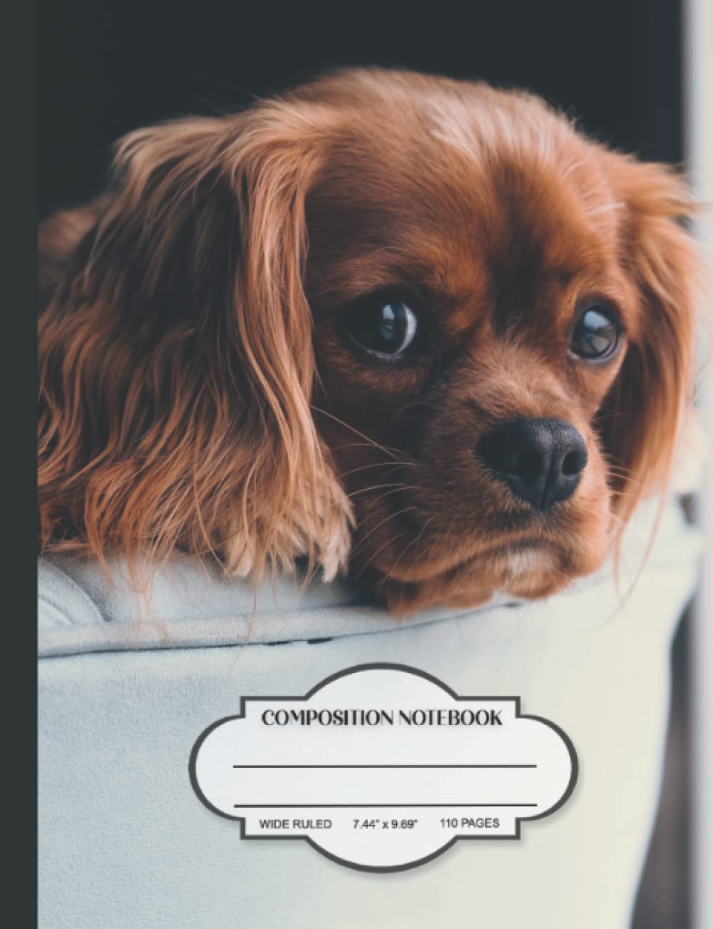 Composition Notebook: Cavalier King Charles Puppy Dog Notebook and Journal for Students, Kids | Gift, Diary for Dog Lovers | 7.44 x 9.69 Wide Ruled ... - 7.44” x 9.69” Wide Ruled, 110 Pages