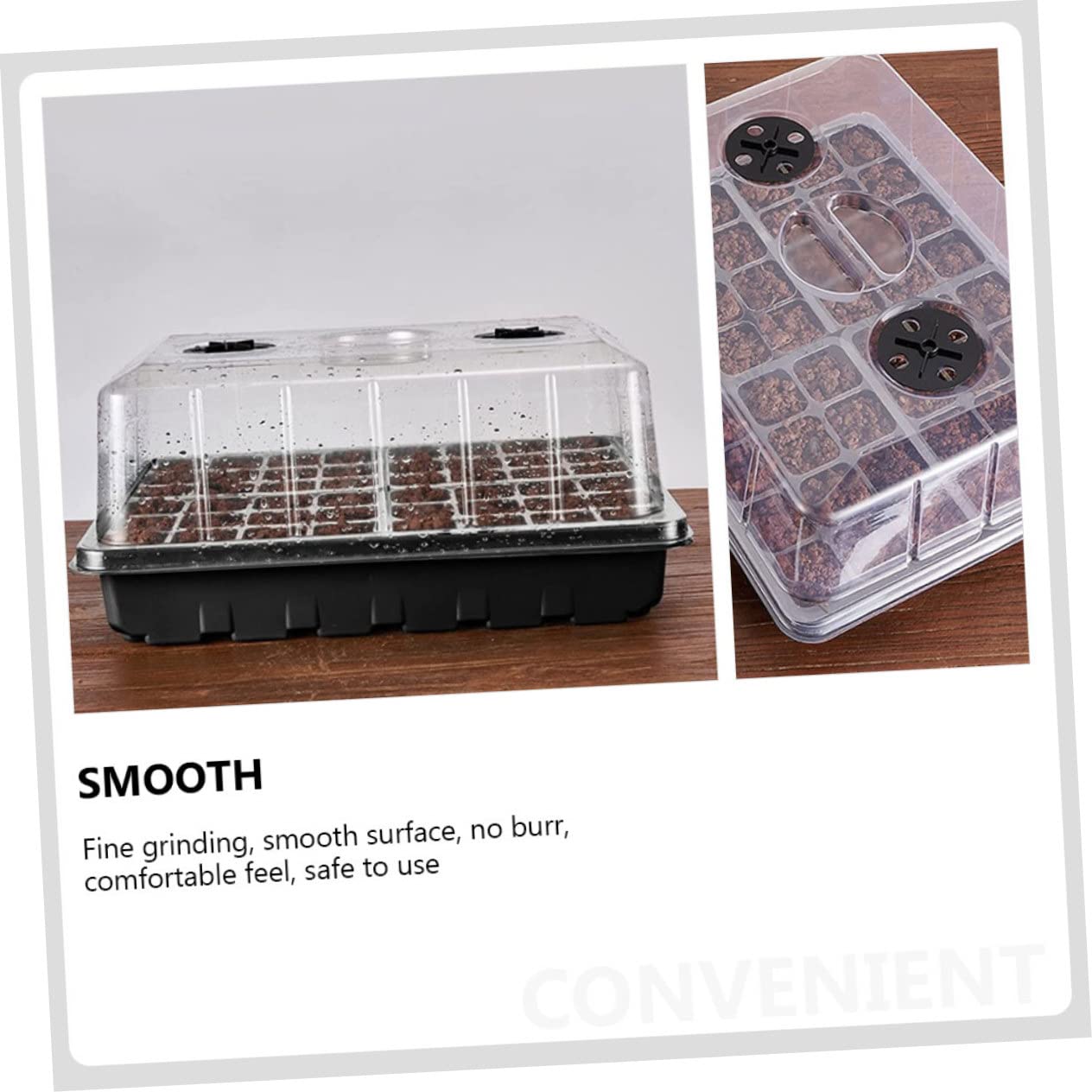 Toddmomy Boîte de Germination Multi-Trous en PP, 1 Set, Semis et Bouturage