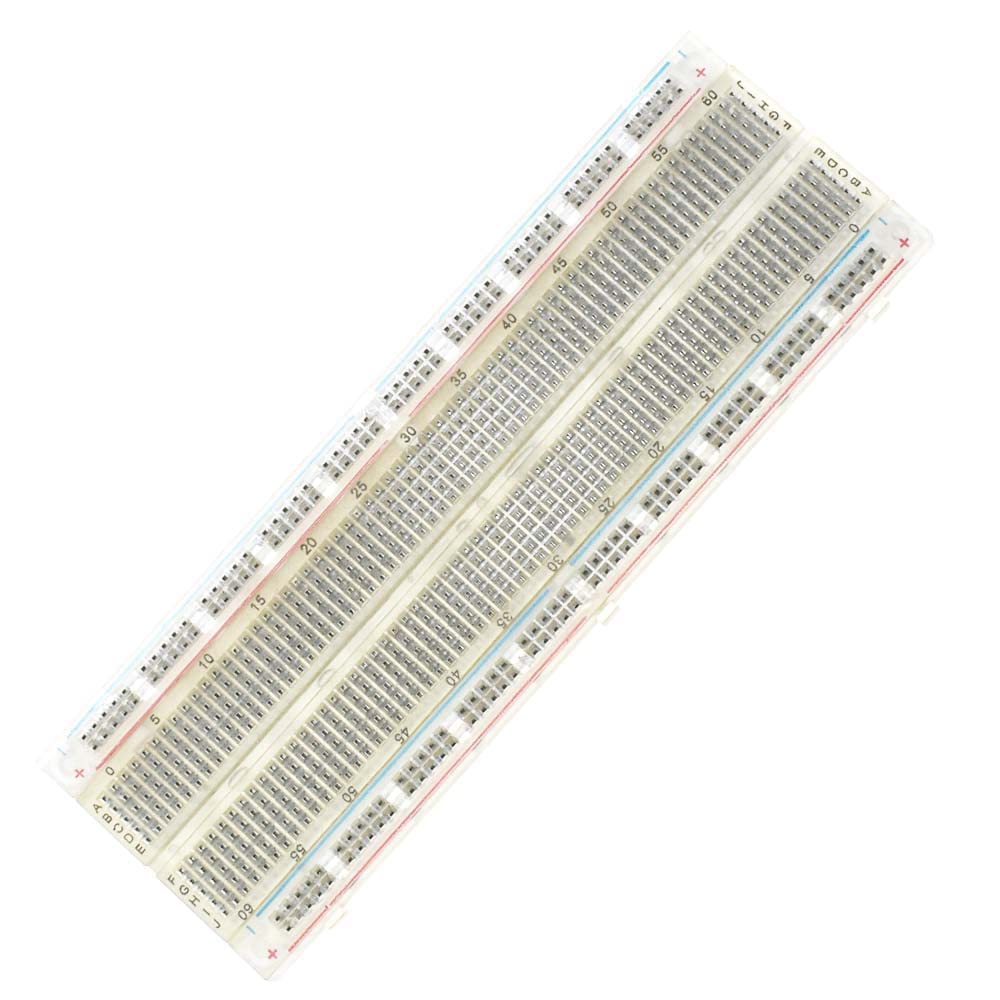 Reland Sun Breadboard 830 Point Solderless Prototype PCB Board for Proto Shield Distribution Connecting Blocks (Transparent)
