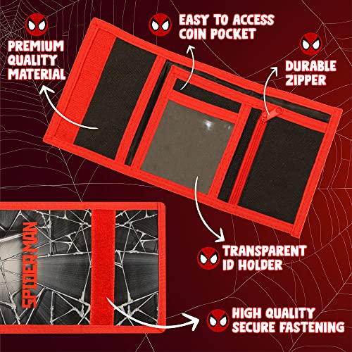 Spiderman Marvel Wallet for Boys and Girls Trifold Card Holder Wallets with Zipper, Perfect for Teens and Kids Wallet. by Spiderman - Image 3