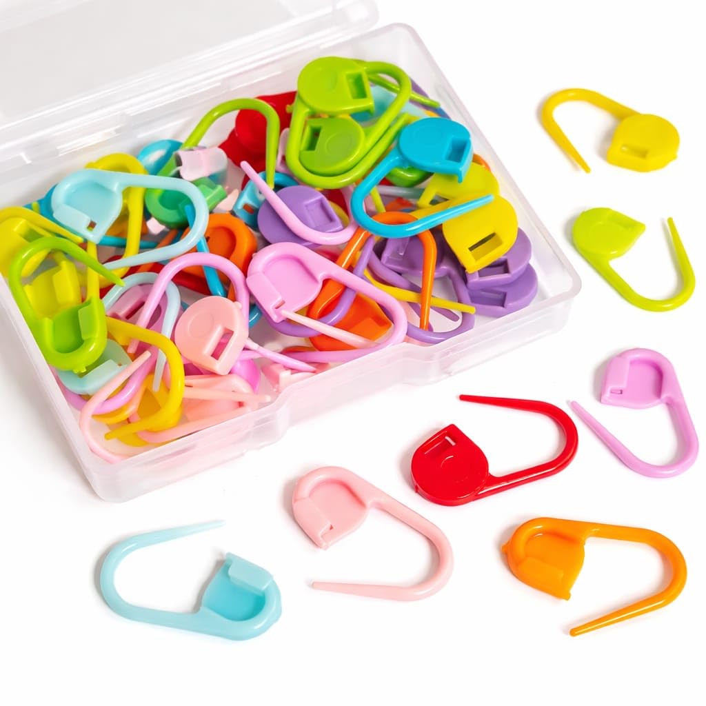 Yarn Stitch Markers Set, Colorful Knitting Accessories, 20 Stitch Marker-picture-12