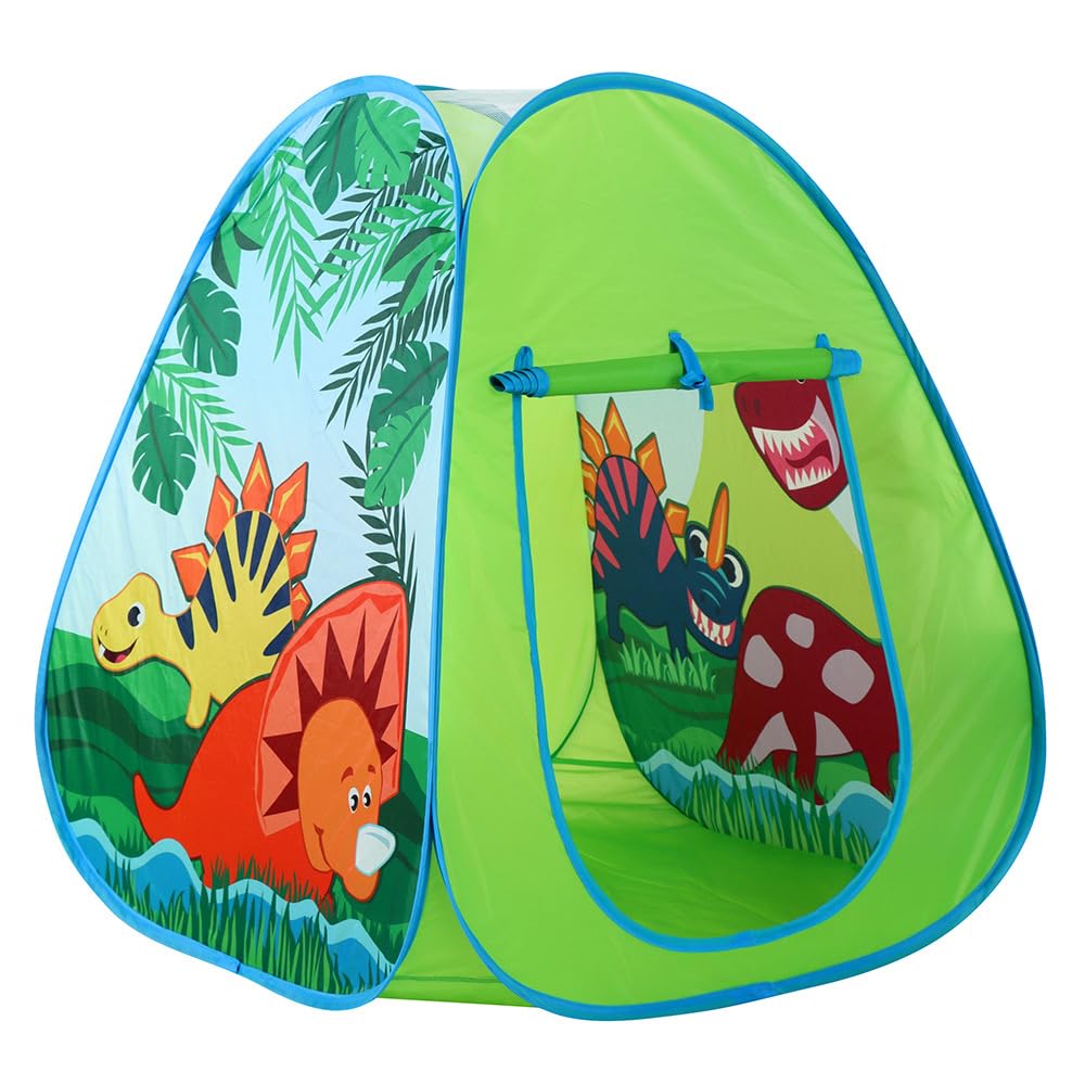 Green Dinosaur Kids Pop up Play Tent for girls and boys