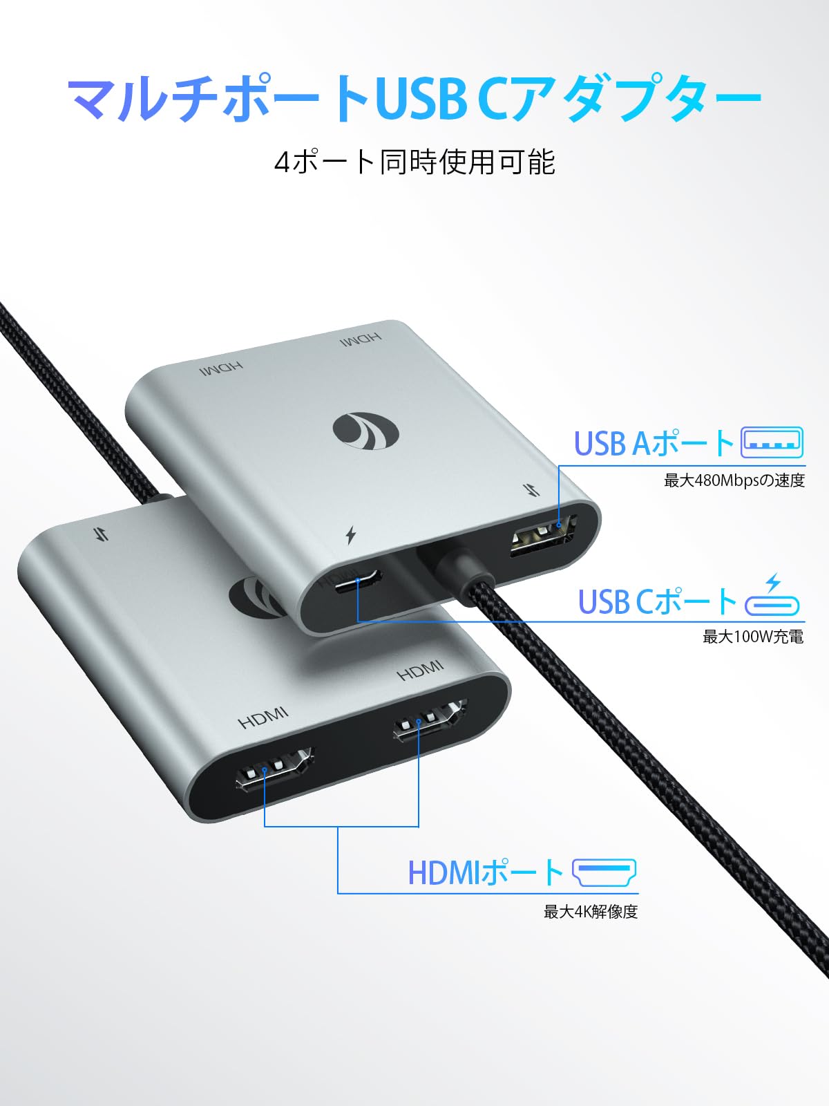Amazon | VCOM USB-C ドッキングステーション デュアルHDMI 2.0
