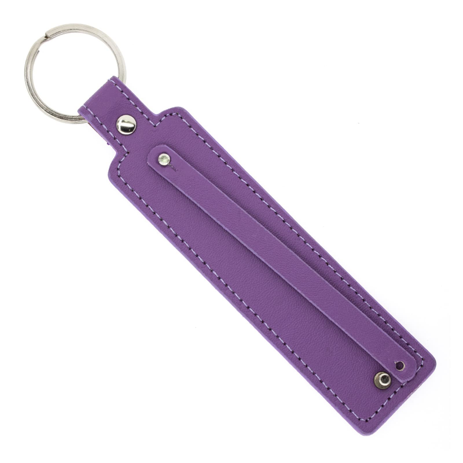 Maxtonser PU Leather Round Keychain Bright Colorful PU Leather Keychain Waist Wallet KeyChains Keyholder Single Metal 14 Colors