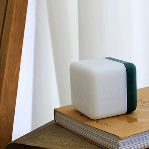 Miniatura 7 de Luz nocturna con pilas, lámpara de noche recargable en forma de cubo, temporizador de luz nocturna abatible, luz nocturna LED, lámpara decorativa al