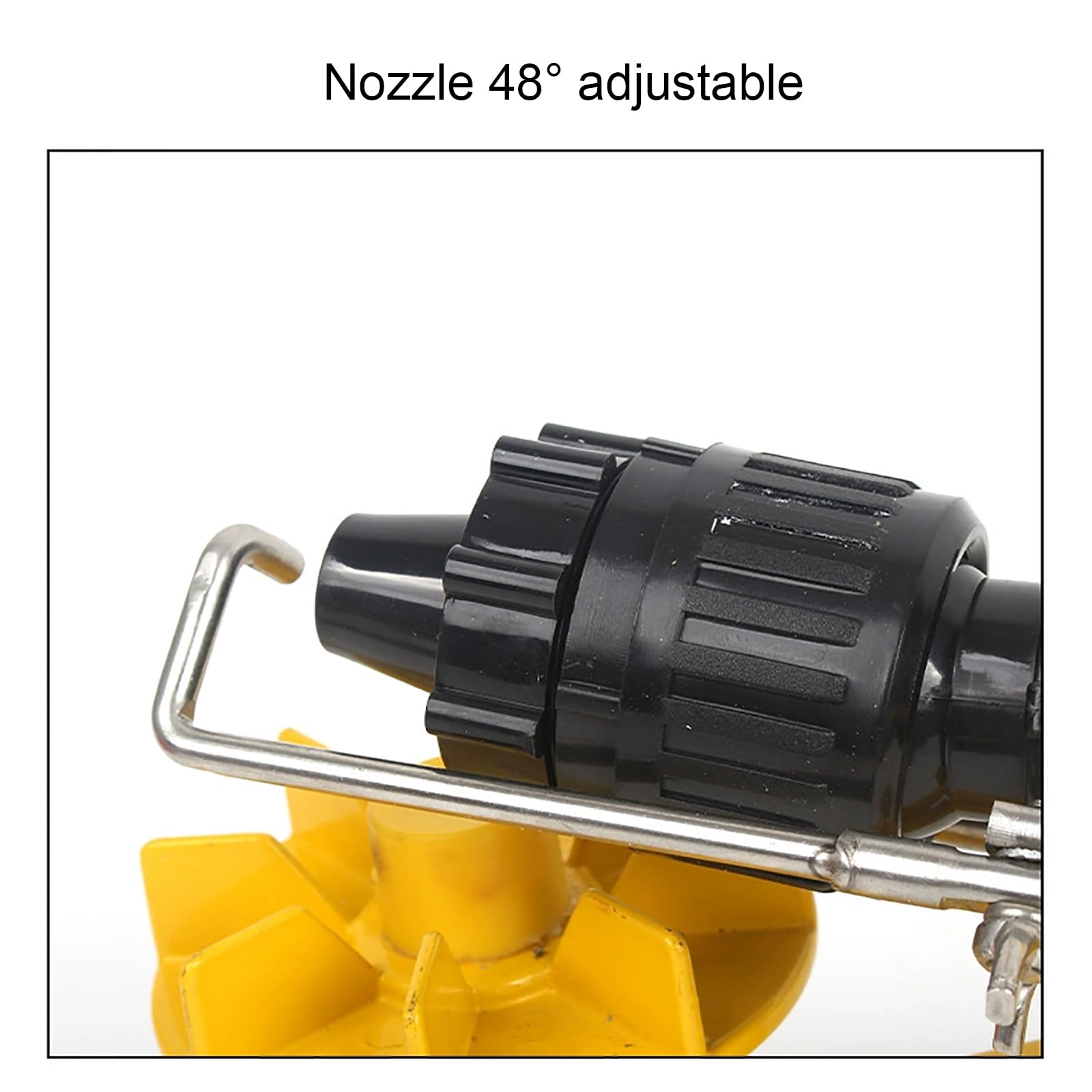 Arroseur à turbine avec manomètre, 7 buses, 0,2-0,5 MPA, réglable à 360 °, pistolet pulvérisateur d'irrigation agricole, pulvérisation d'arrosage à grande surface, irrigation uniforme et longue portée