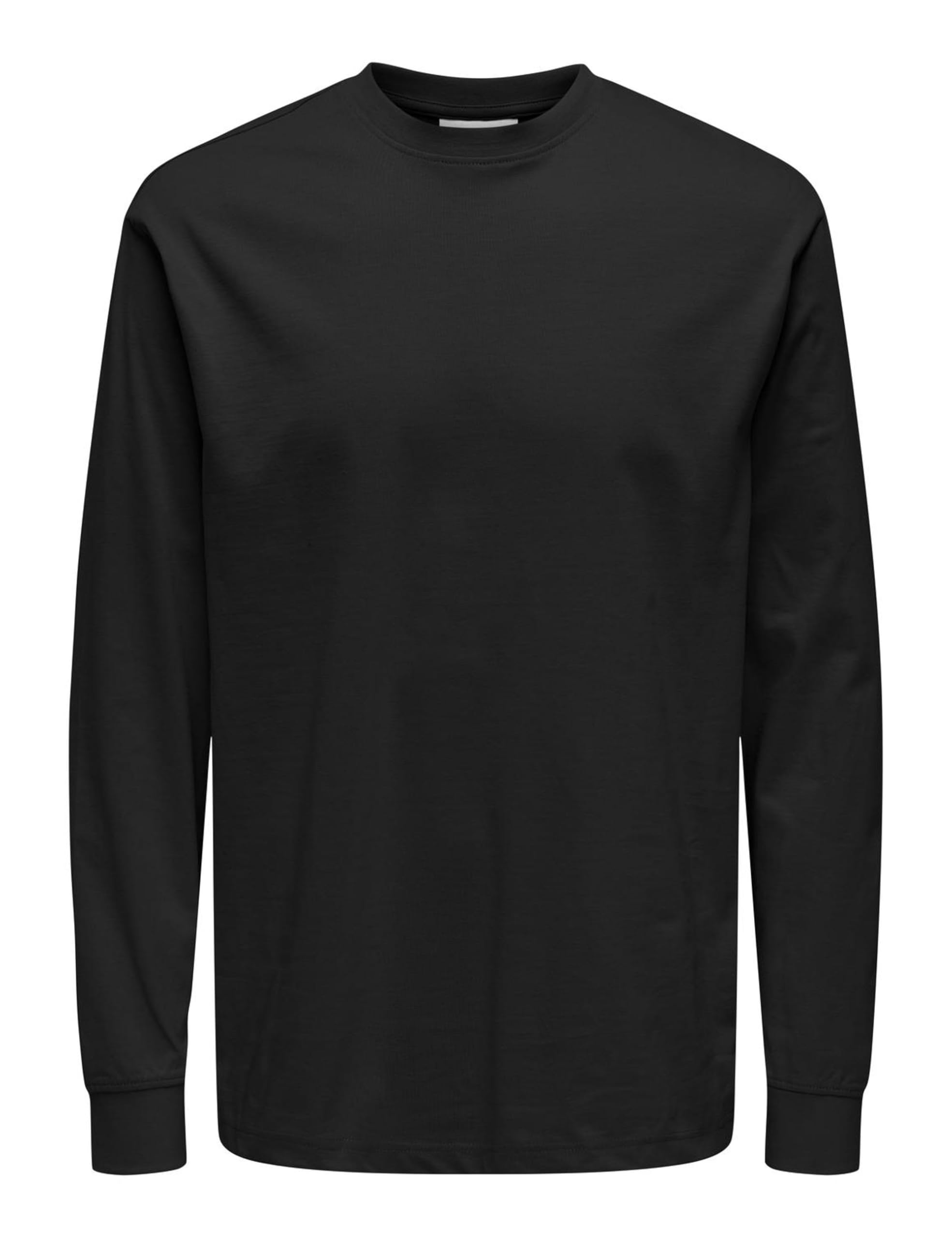 Only & Sons Men's Black T-Shirts, L, Cotton Round Neck Short Sleeve T-Shirt