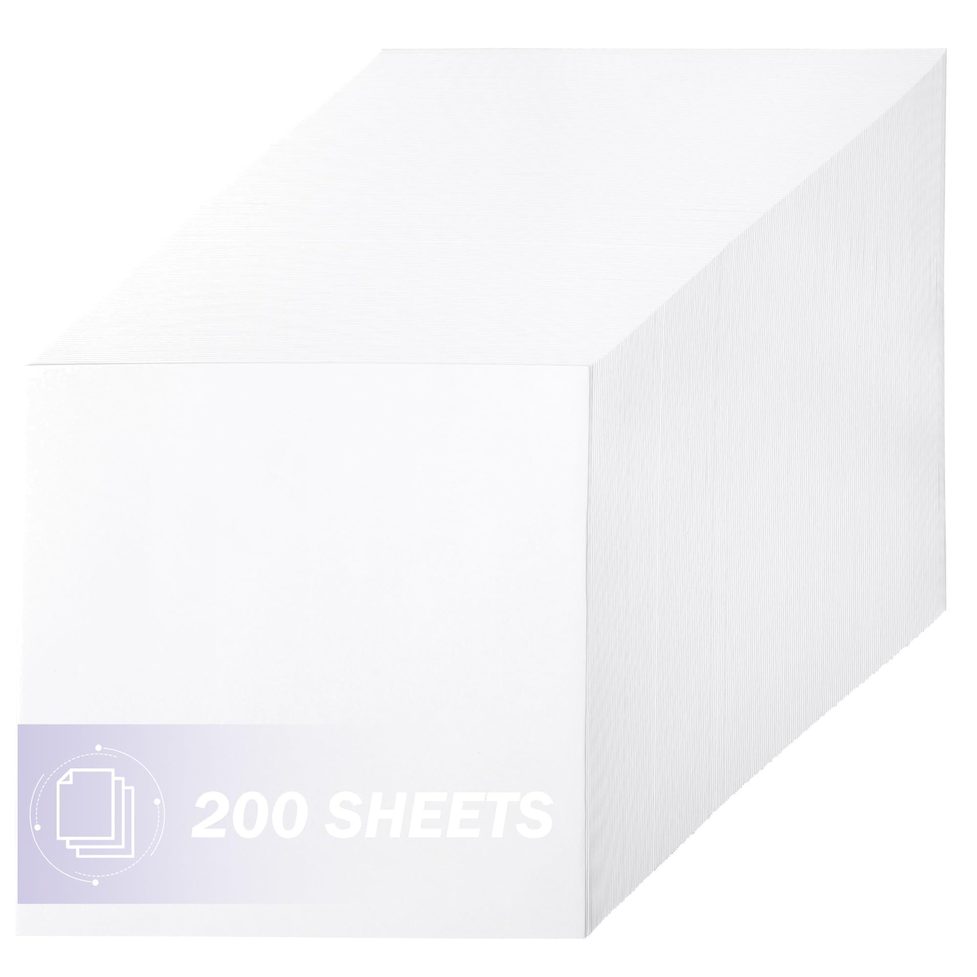 15×15cm White Origami Paper 200 Sheets 80gsm Double Sided