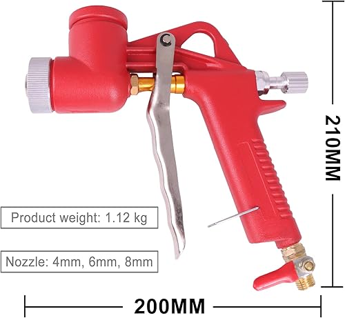 Miniatura 7 de Pulverizador de pintura de pared para paneles de yeso, herramienta de textura de pintura de 1.5 galones, pistola de pulverización de tolva de aire