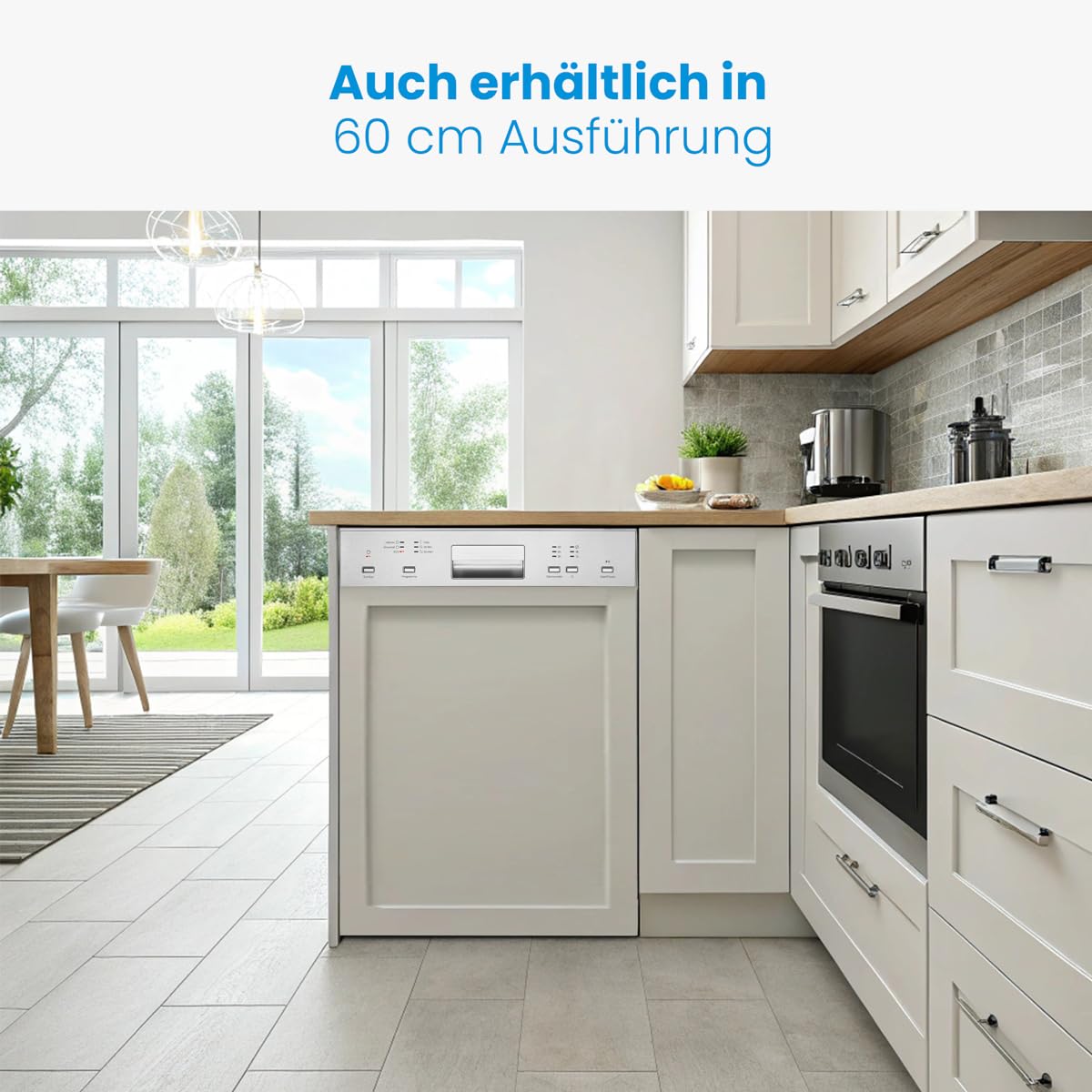 Bomann Geschirrspüler 45 cm teilintegriert Spülmaschine automatische Türöffnung Aquastop 6 Programme GSPE 7422 TI