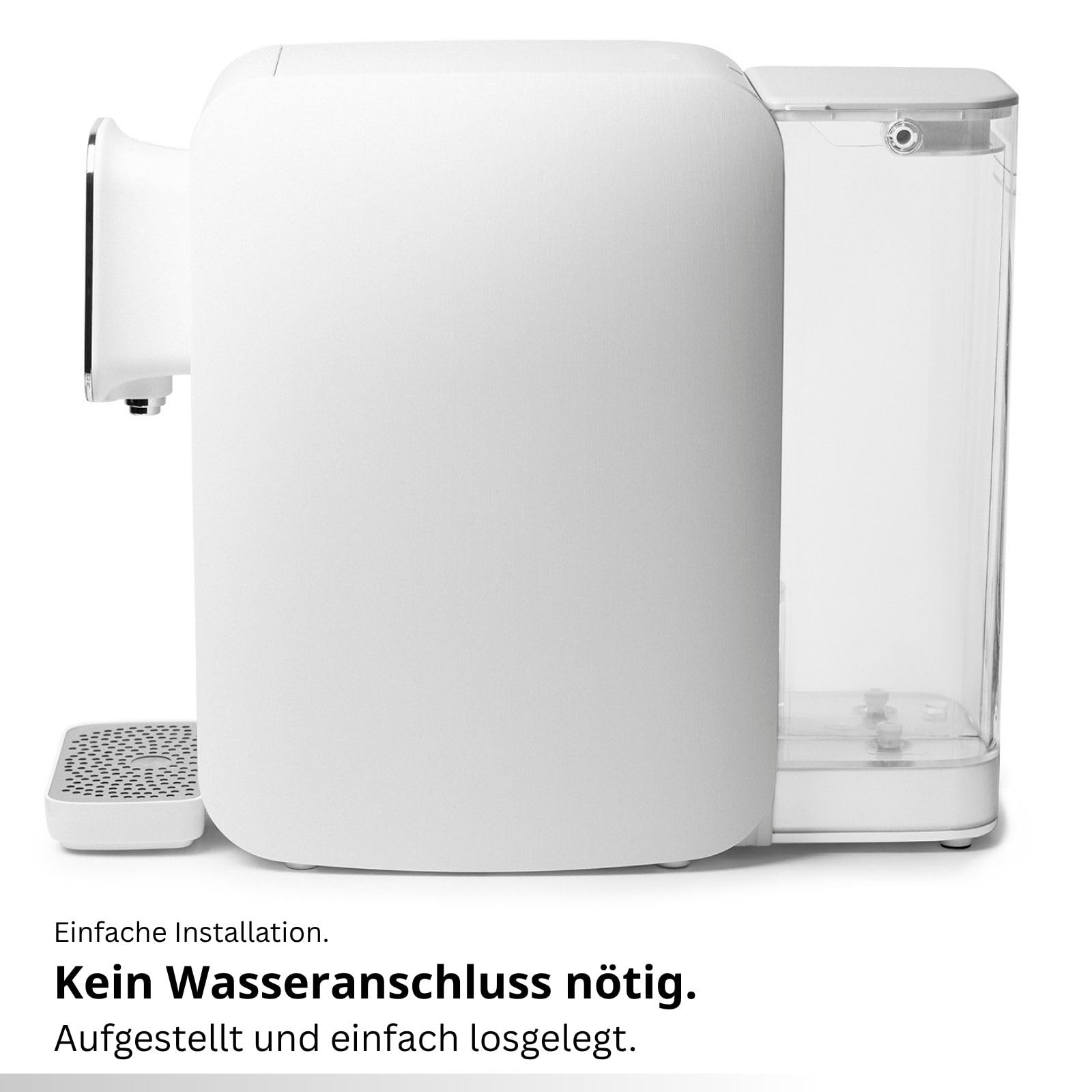 OsmoFresh Auftisch Osmoseanlage Quella Life mit 6 Temperaturstufen (~15-100°C) mobil kein Wasseranschluss nötig 5 stufige Filterung kalkfreies Trinkwasser Überwachung Filterlebensdauer Wasserspender