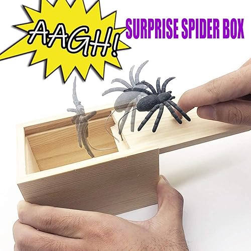 Miniatura 5 de Kit de bromas divertidos, regalos de broma, serpientes de goma realistas, cucarachas falsas, caja sorpresa de araña para el día de los inocentes,